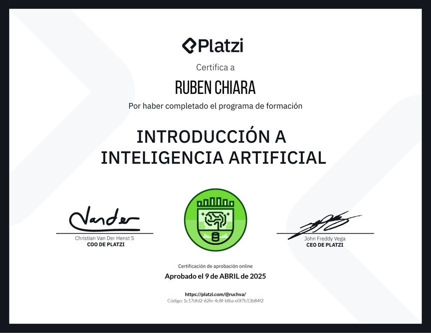Diploma de la Ruta de Aprendizaje de Introducción a AI