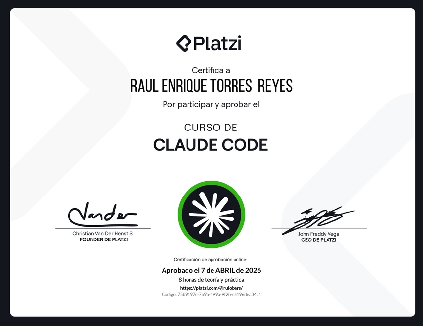 Diploma del Curso de Claude Code