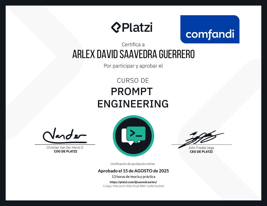 Diploma del Curso de Prompt Engineering