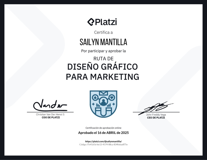 Diploma de la Ruta de Aprendizaje de Diseño para Marketing