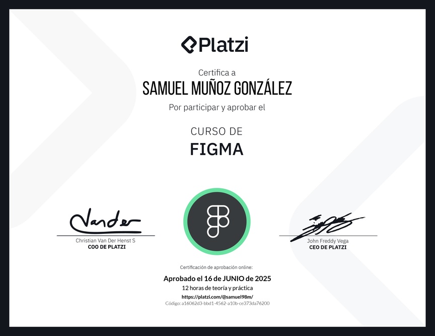 Diploma del Curso de Figma