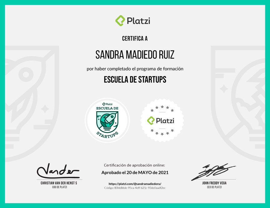Diploma de la Ruta de Aprendizaje de Ruta de Startups