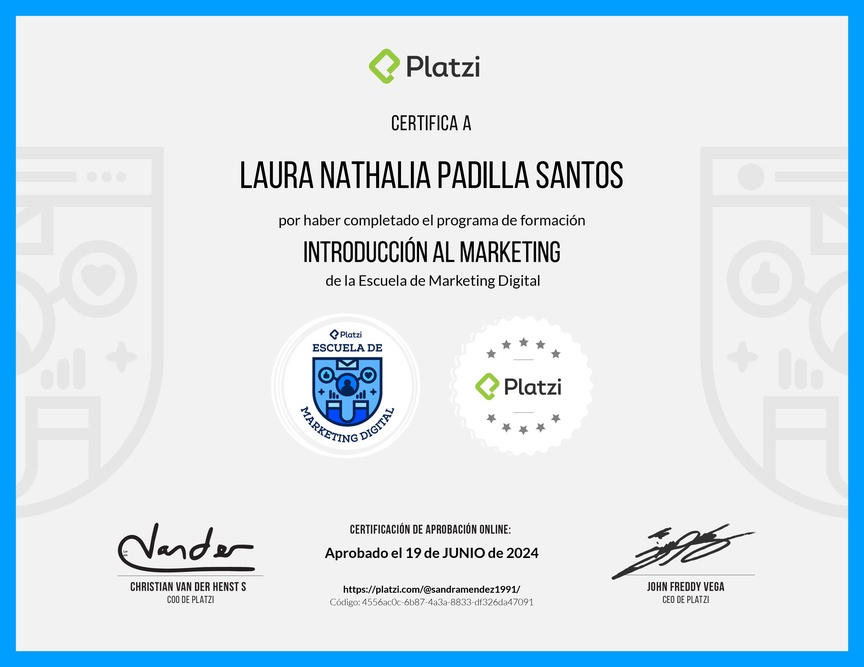 Diploma de la Ruta de Aprendizaje de Introducción al Marketing Digital