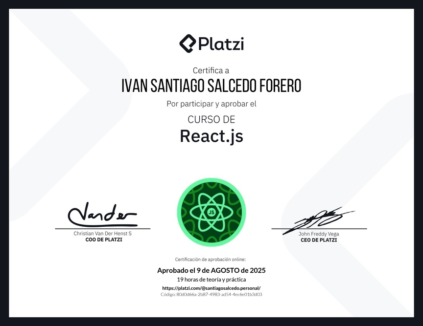 Diploma del Curso de React.js