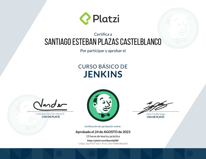 Diploma del Curso Básico de Jenkins