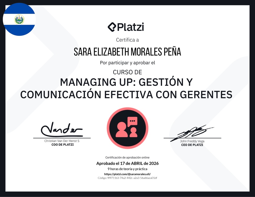 Diploma de Audiocurso de Managing Up: Gestión y Comunicación Efectiva con Gerentes