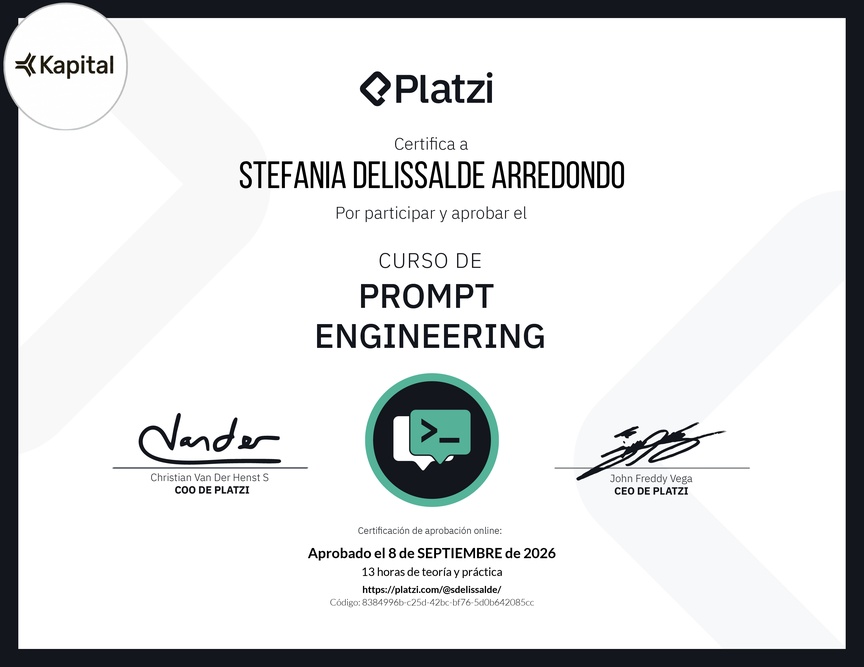 Diploma del Curso de Prompt Engineering