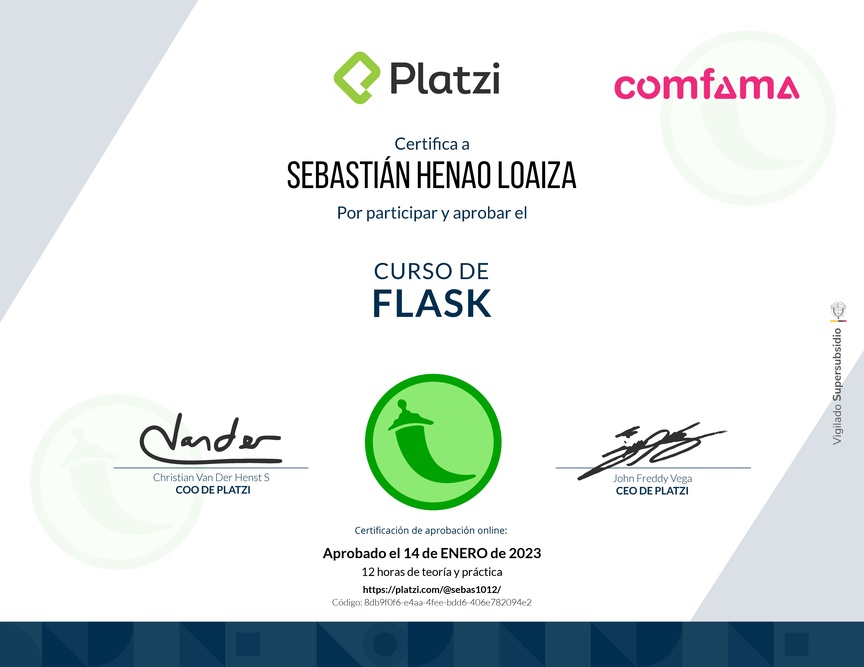 Diploma del Curso de Flask