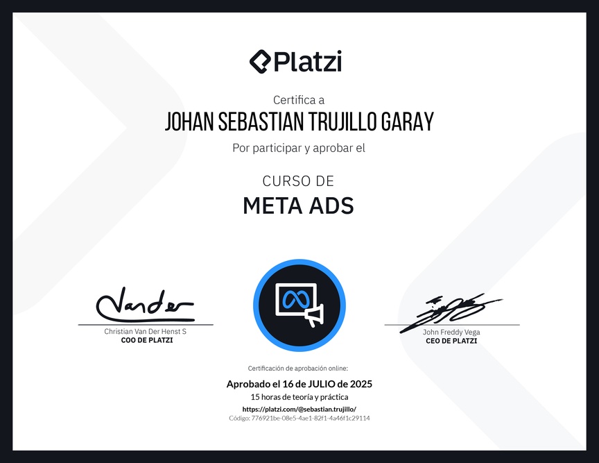 Diploma del Curso de Meta Ads