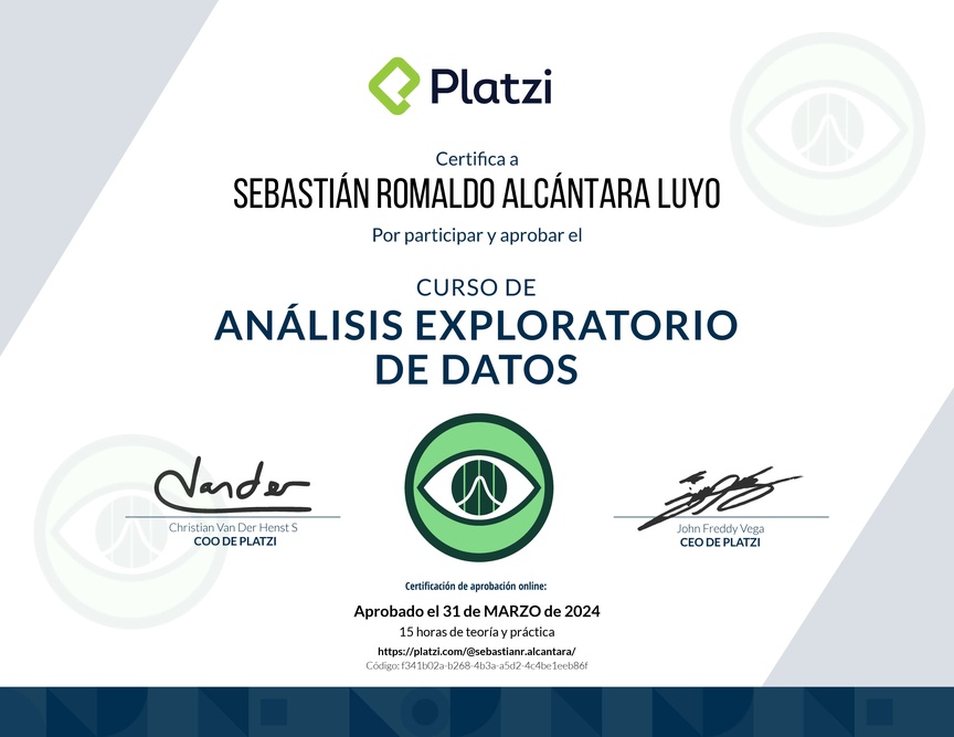 Diploma del Curso de Análisis Exploratorio de Datos
