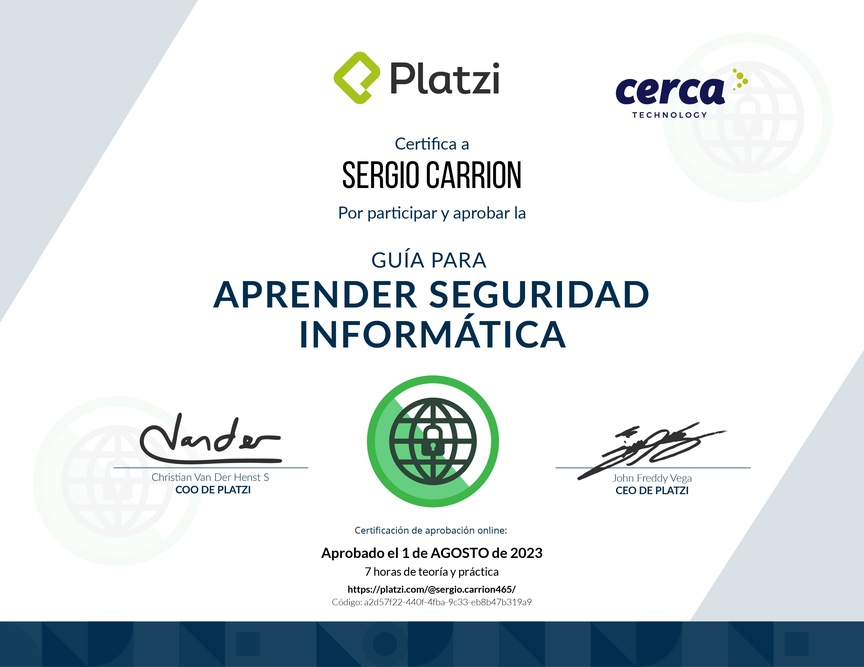 Diploma de Guía para Aprender Seguridad Informática