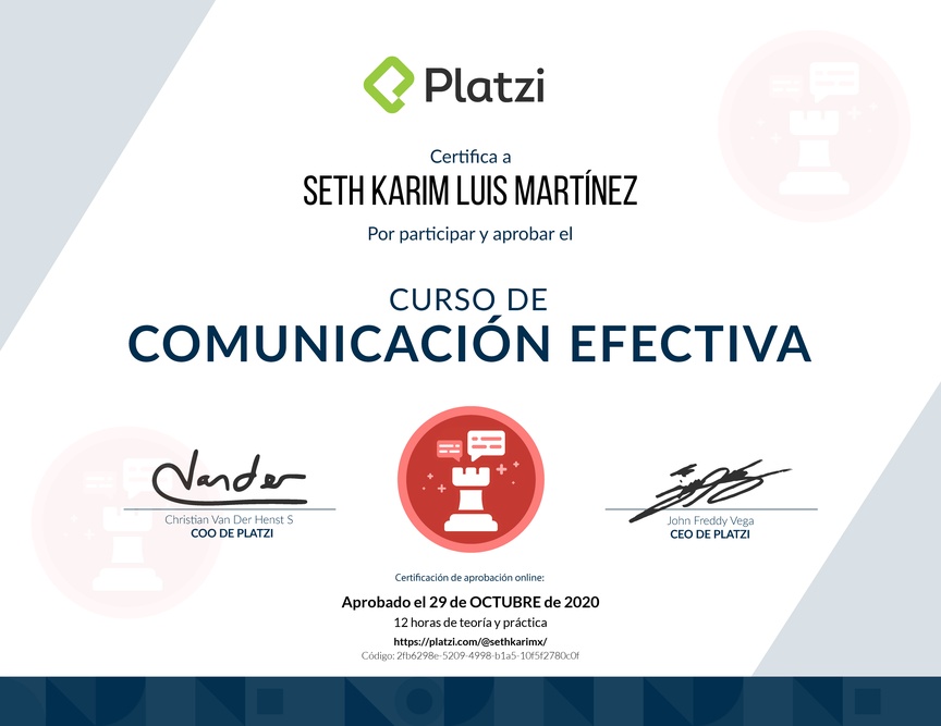 Diploma de Audiocurso de Comunicación Efectiva