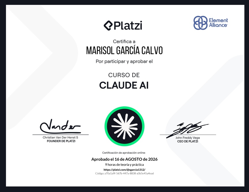 Diploma del Curso de Claude AI
