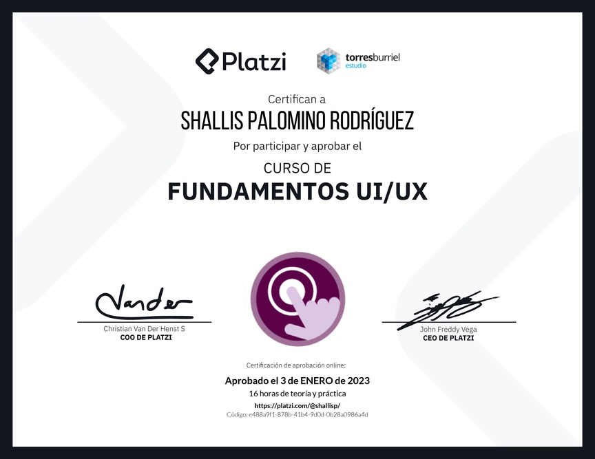 Diploma del Curso de Fundamentos UI/UX