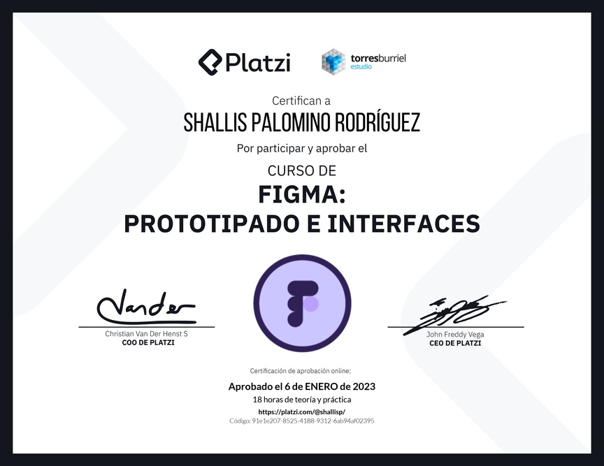 Diploma del Curso Básico de Figma - 2022