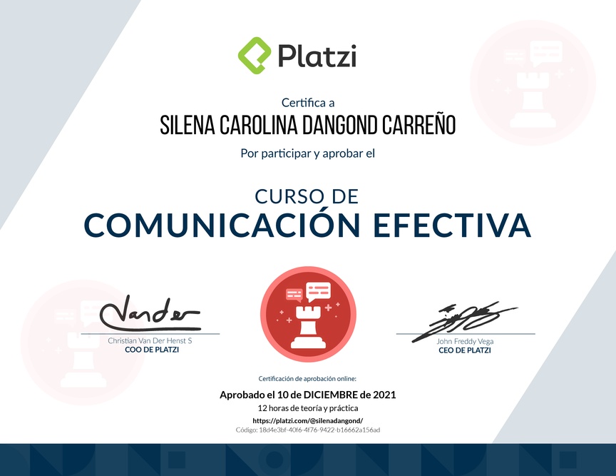 Diploma de Audiocurso de Comunicación Efectiva