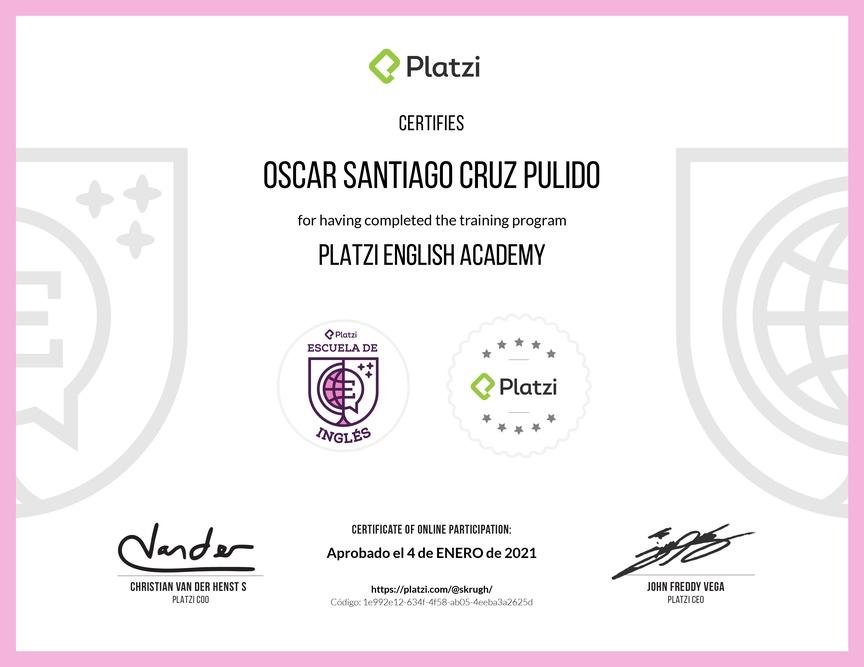 Diploma de la Ruta de Aprendizaje de English Learning
