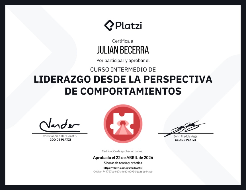Diploma del Curso Intermedio de Liderazgo: Identifica los Tipos de Liderazgo