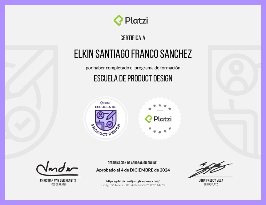 Diploma de la Ruta de Aprendizaje de Diseño de Producto