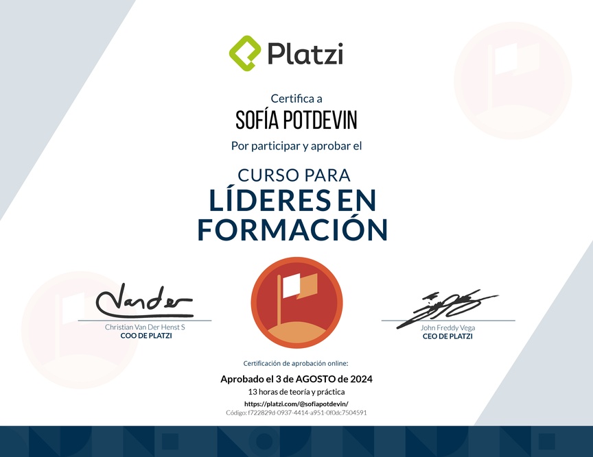 Diploma del Curso para Líderes en Formación