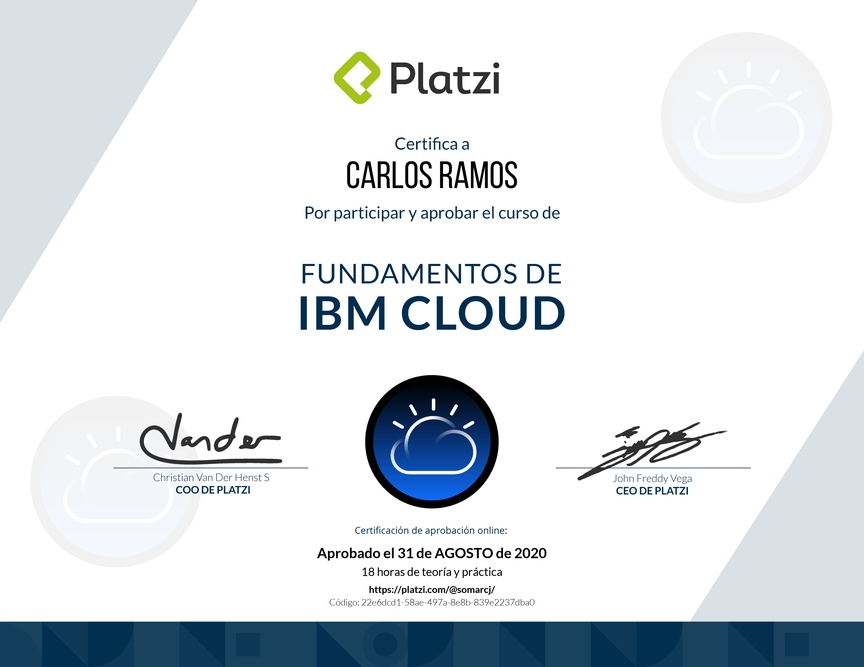Diploma de Fundamentos de IBM Cloud