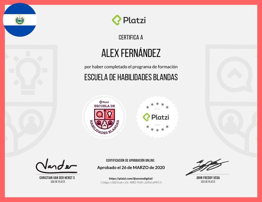 Diploma de la Ruta de Aprendizaje de Habilidades Blandas