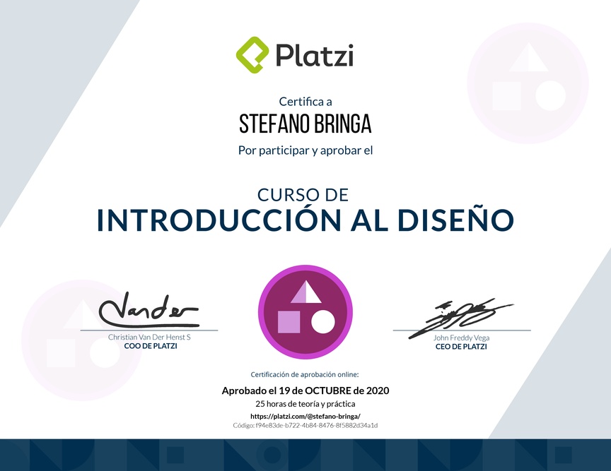 Diploma del Curso de Introducción al Diseño