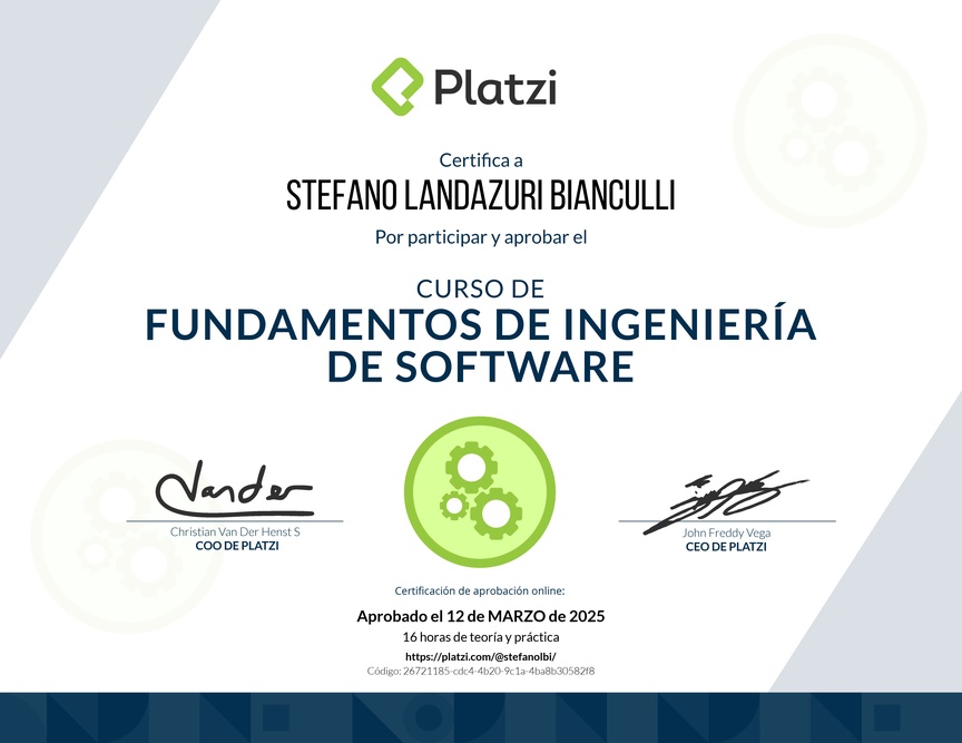 Diploma de Fundamentos de Ingeniería de Software