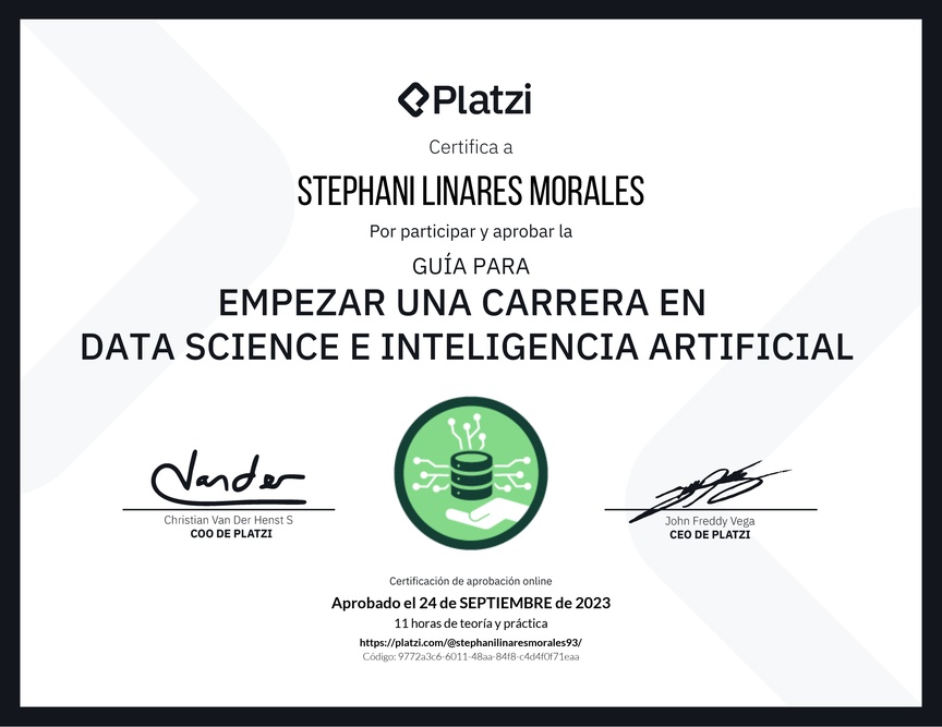 Diploma de Guía para Empezar una Carrera en Data Science e Inteligencia Artificial