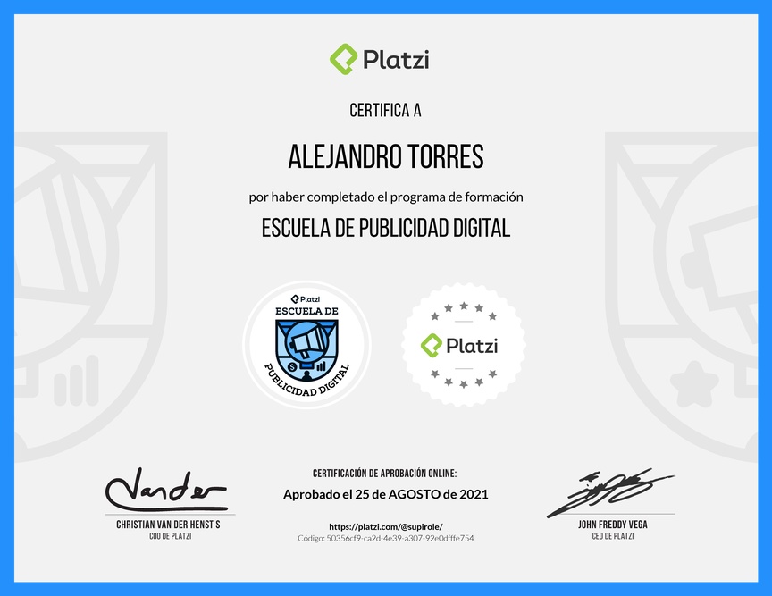 Diploma de la Ruta de Aprendizaje de Publicidad Digital