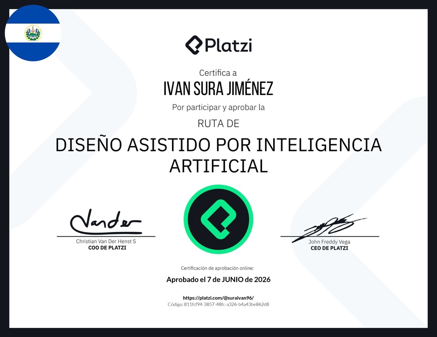 Diploma de la Ruta de Aprendizaje de Diseño Asistido por Inteligencia Artificial