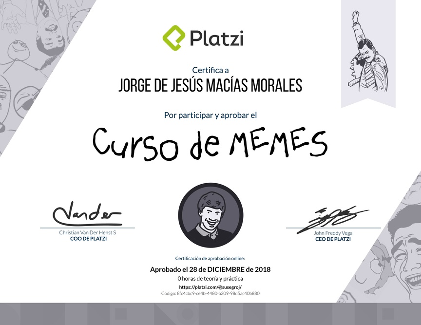 Diploma del Curso de Memes