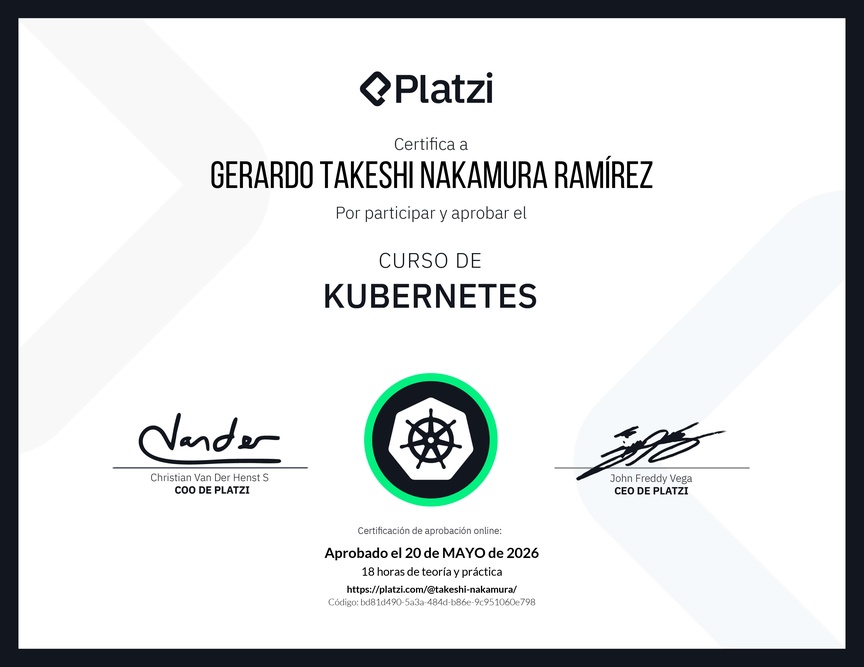 Diploma del Curso de Kubernetes