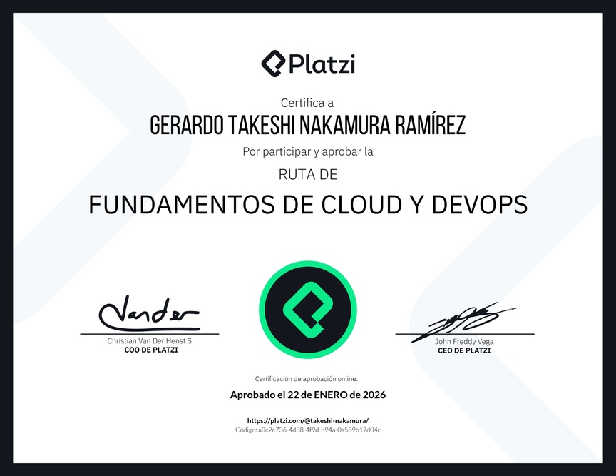 Diploma de la Ruta de Aprendizaje de Fundamentos de Cloud y DevOps