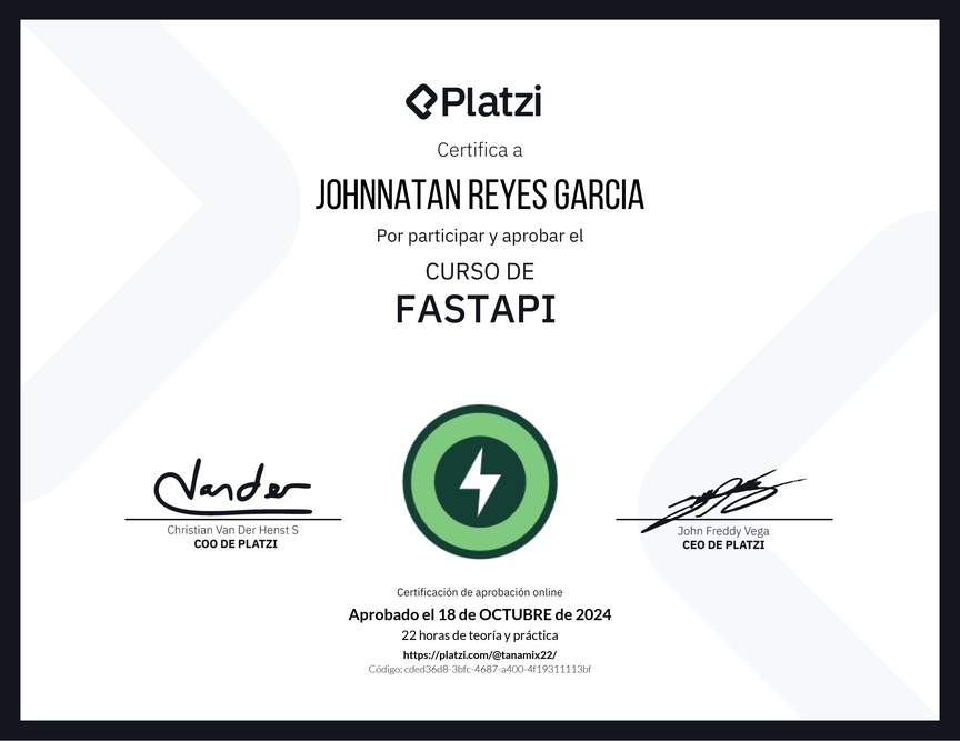 Diploma del Curso de FastAPI