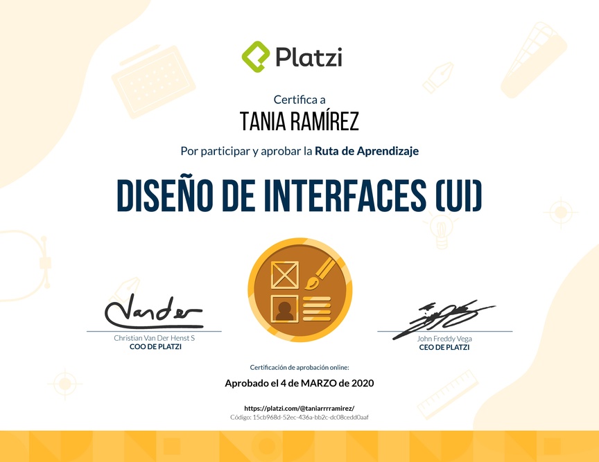 Diploma de la Ruta de Aprendizaje de Diseño de Interfaces (UI)