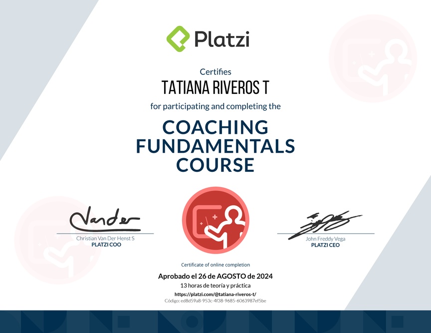 Diploma del Curso de Habilidades y Estrategias de Coaching
