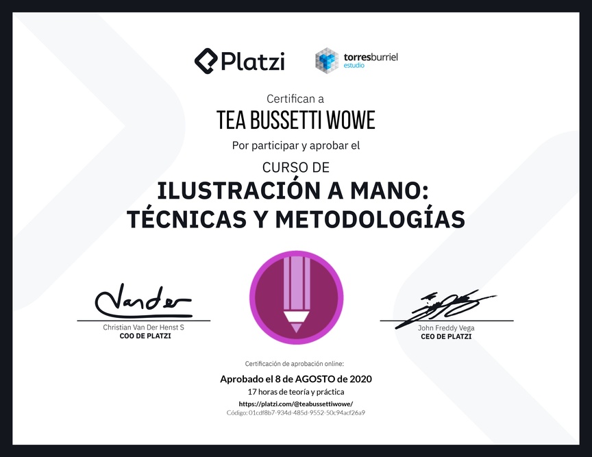 Diploma del Curso de Ilustración a Mano: Técnicas y Metodologías