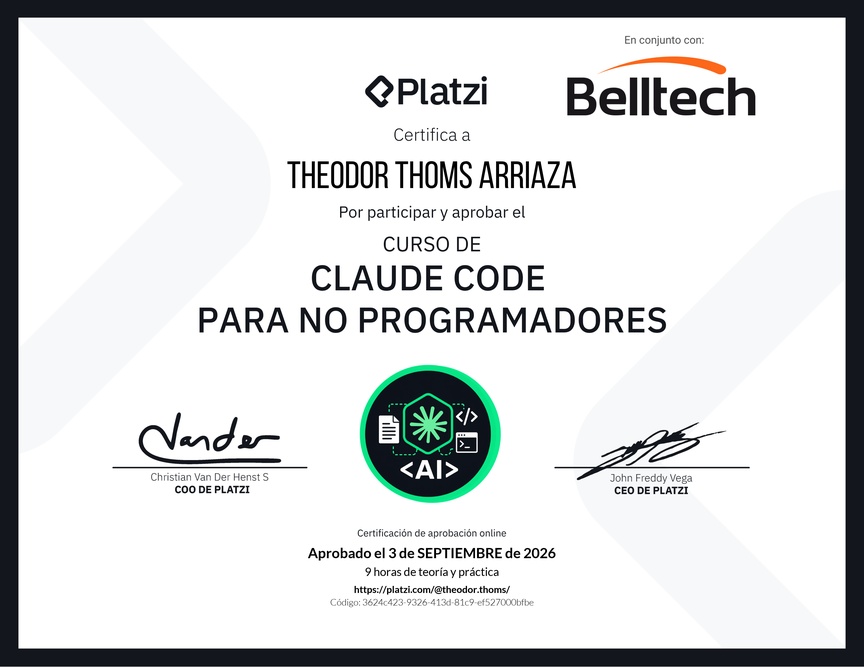 Diploma del Curso de Claude Code para No Programadores