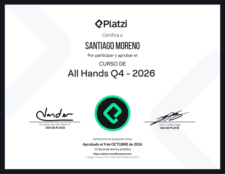Diploma de All Hands Q4 - 2026