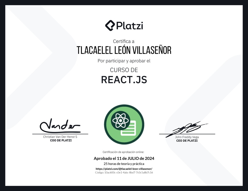 Diploma del Curso de React.js