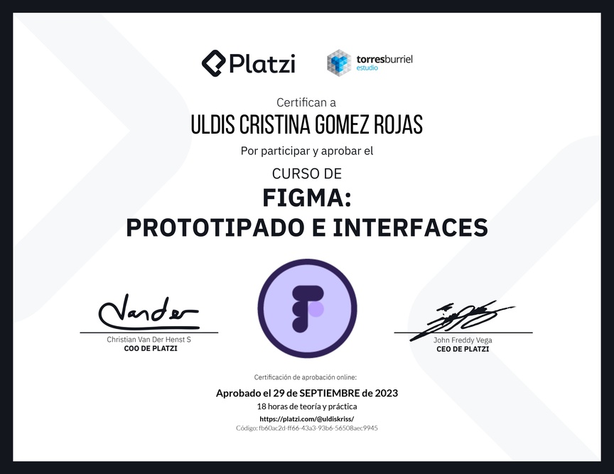 Diploma del Curso Básico de Figma - 2022