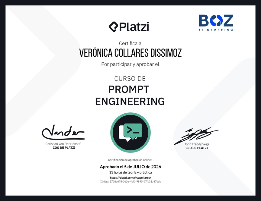 Diploma del Curso de Prompt Engineering