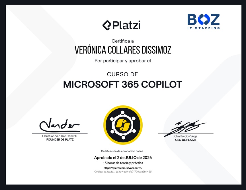 Diploma del Curso de Microsoft 365 Copilot