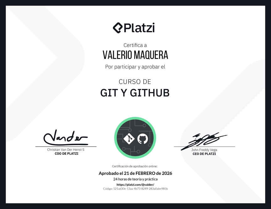 Diploma del Curso de Git y GitHub