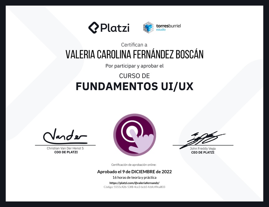 Diploma del Curso de Fundamentos UI/UX