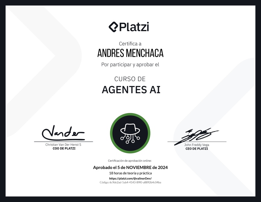 Diploma del Curso de Agentes AI