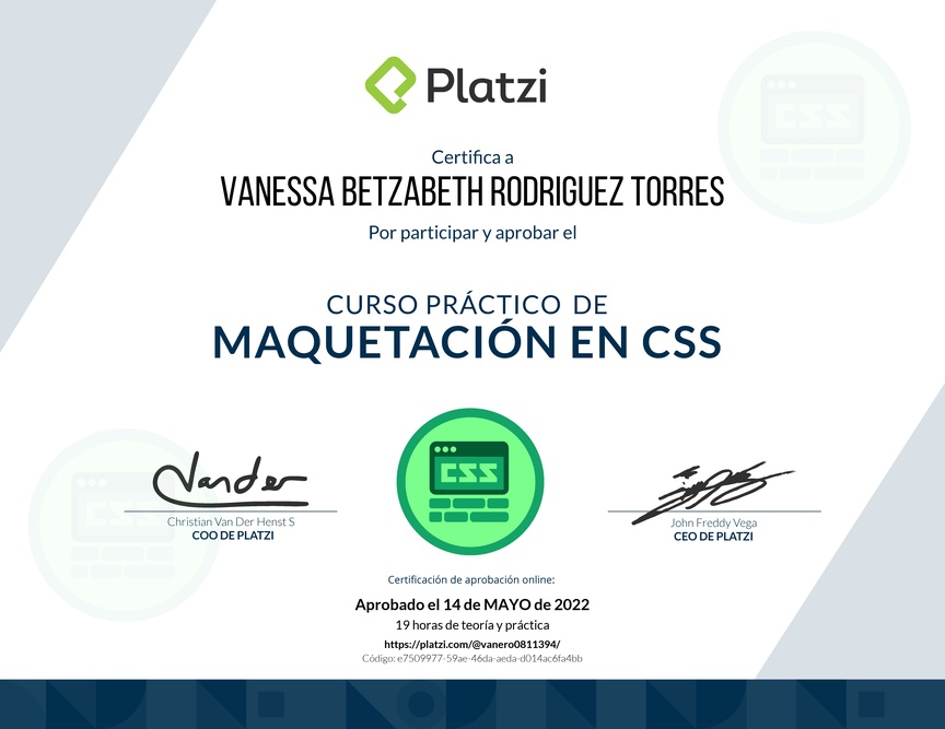Diploma del Curso Práctico de Maquetación en CSS