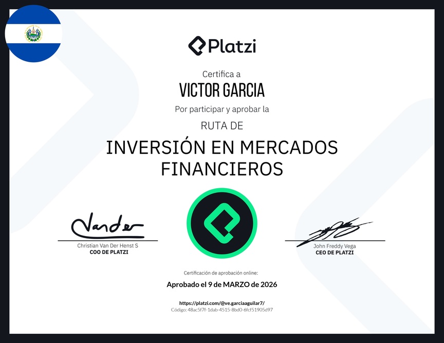 Diploma de la Ruta de Aprendizaje de Inversión en Mercados Financieros