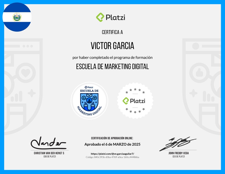 Diploma de la Ruta de Aprendizaje de Marketing Digital